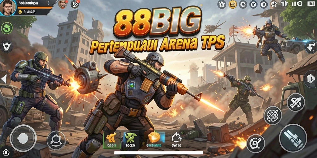 Tampilan gameplay 88BIG yang mendebarkan di arena TPS.