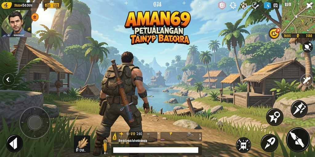 Gameplay AMAN69 yang menakjubkan di dunia terbuka.