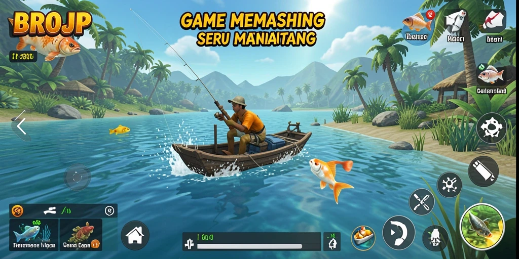 Tangkapan ikan yang menakjubkan dalam gameplay BROJP.