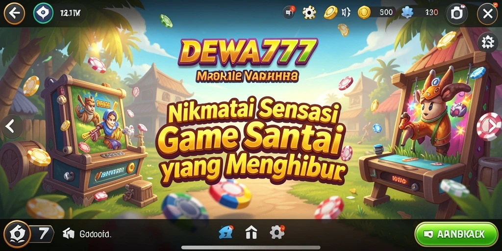 Screenshot utama DEWA777 menampilkan gameplay santai yang menghibur.