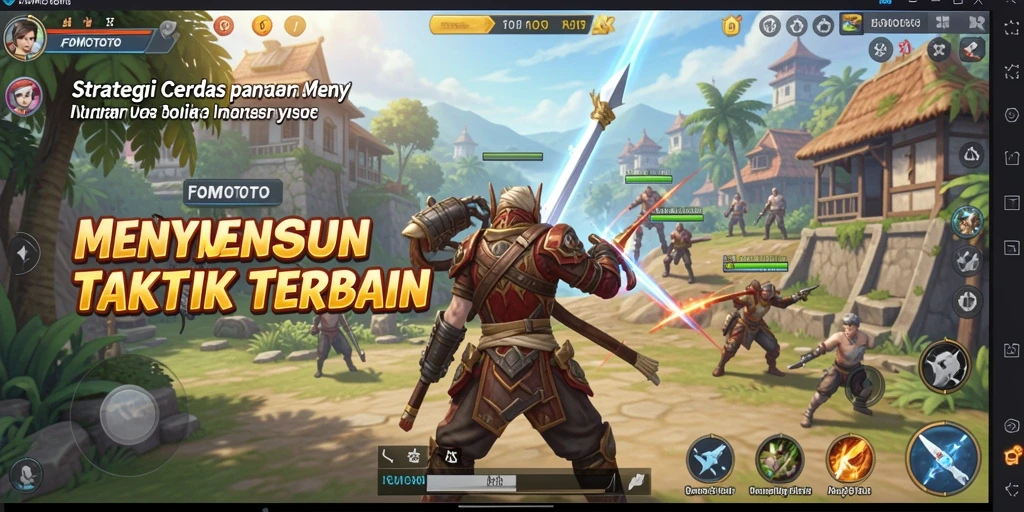 Screenshot FOMOTOTO menunjukkan momen strategis di lapangan.