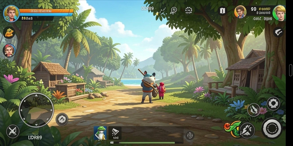 Screenshot IDR89 menampilkan gameplay yang ceria dan penuh warna.