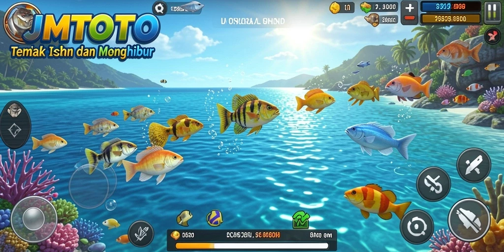 Gameplay seru JMTOTO dengan aksi menembak ikan.