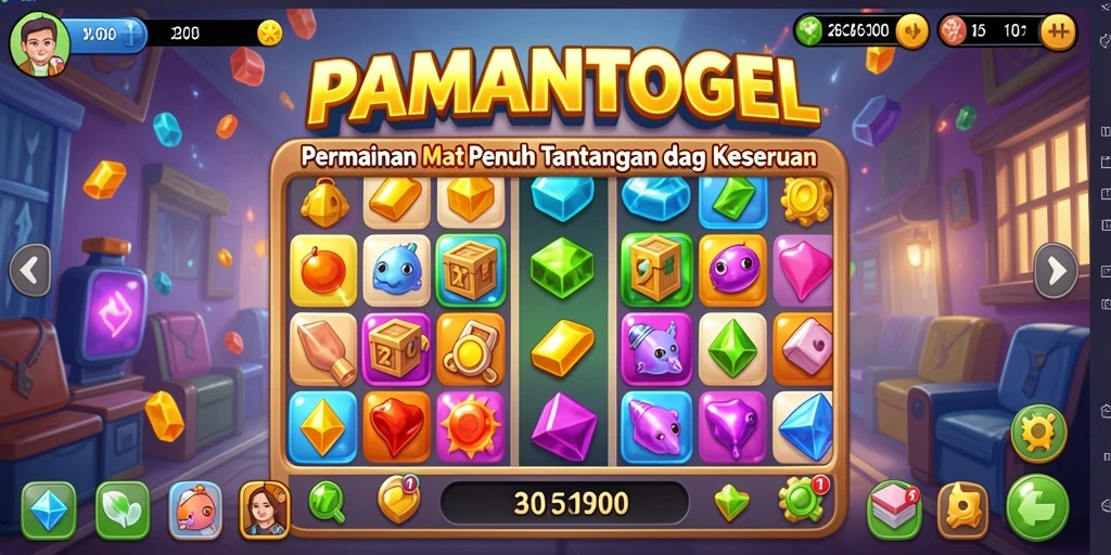 Tampilan gameplay seru pada PAMANTOGEL yang penuh warna.
