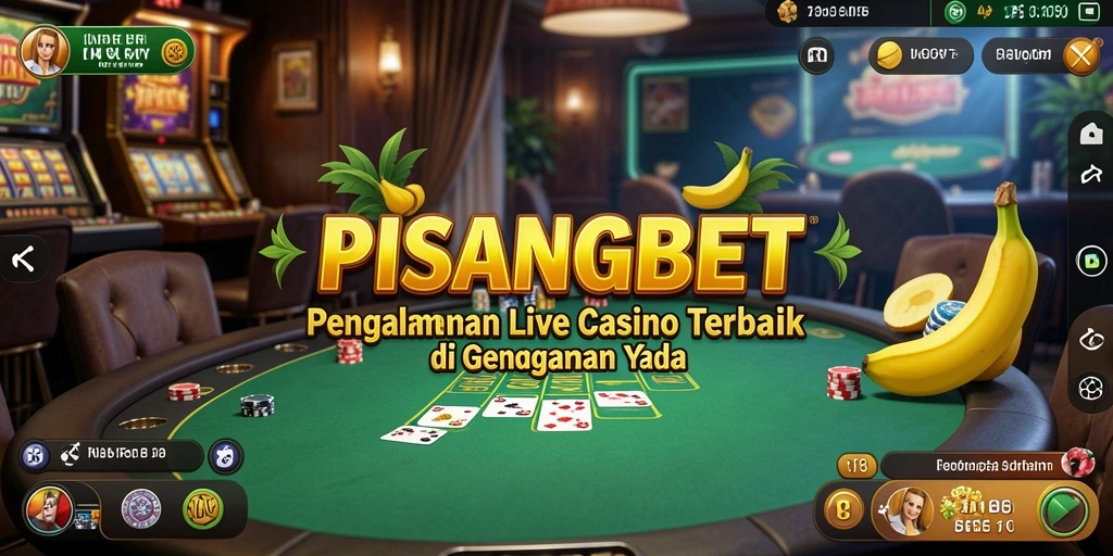 Tampilan screenshot PISANGBET dengan dealer Live Casino yang profesional.