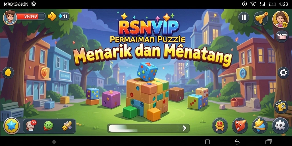 Screenshot utama RSNVIP menampilkan gameplay Puzzle yang menarik.
