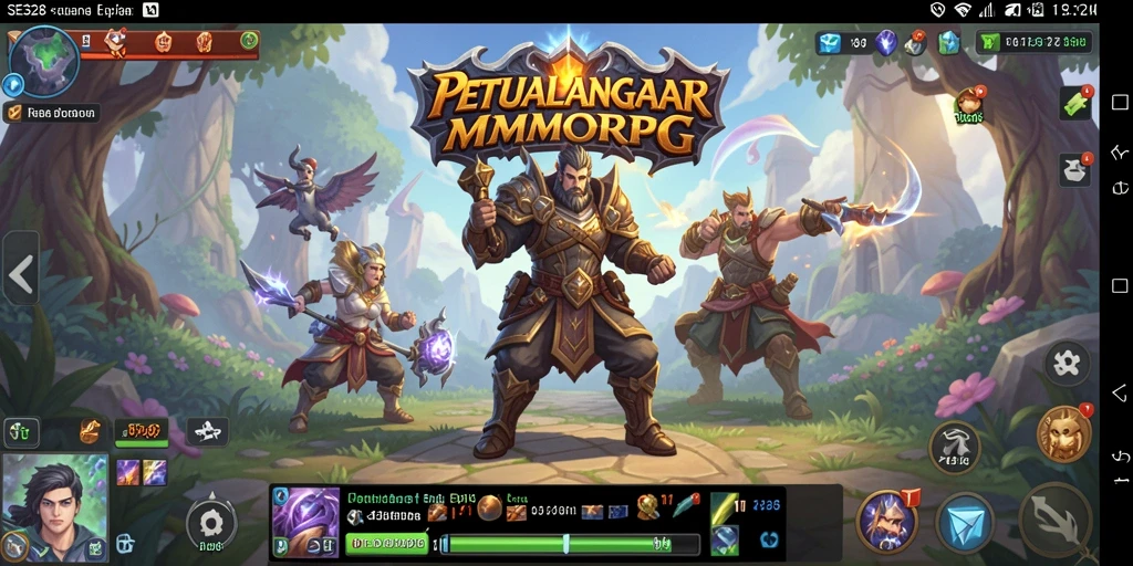 Tangkapan layar menunjukkan aksi seru dalam petualangan MMORPG.
