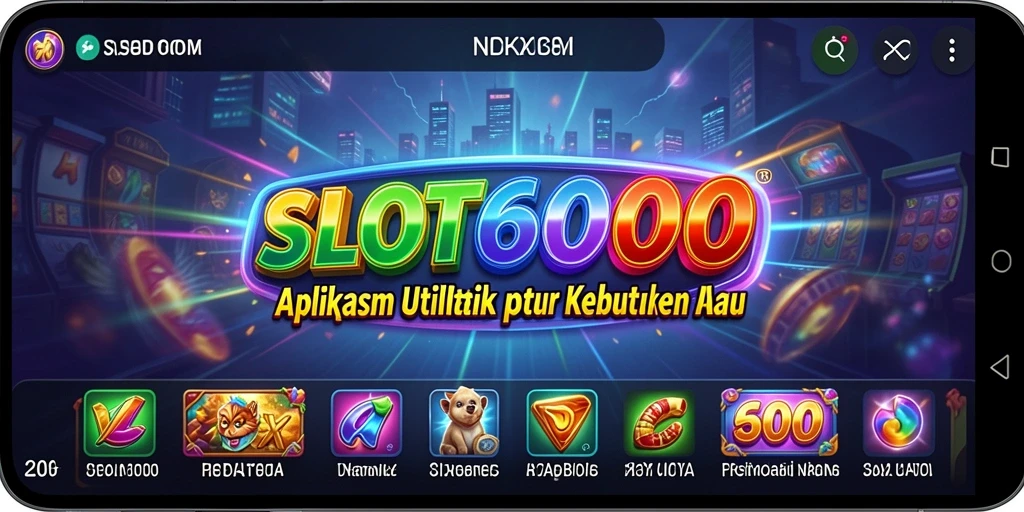 Tampilan antarmuka utama SLOT6000 yang sederhana dan fungsional.