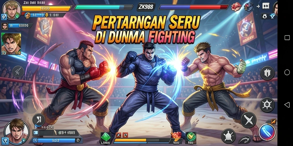 Gameplay Fighting yang seru dan intens di ZK988.